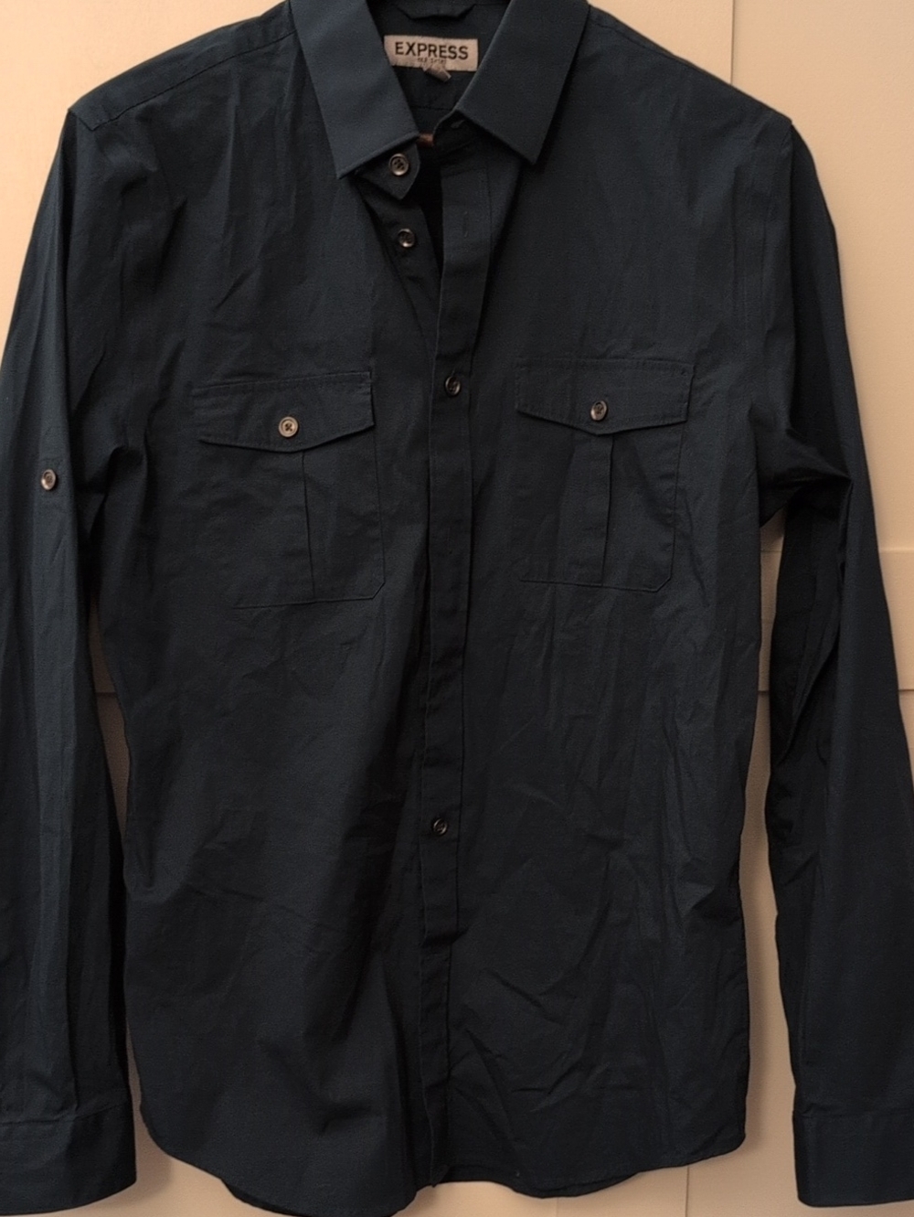 Express Men’s Navy Lightweight Utility Shirt Jacket